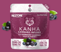 Kanha - NANO 2:1 CBG:THC - Acai Blueberry - 200mg Gummy