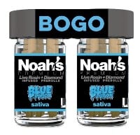 Noah's Premium - Blue Poison - BOGO - (2) x 5-pack of .5g Diamond + Live Rosin Infused - 5 Grams